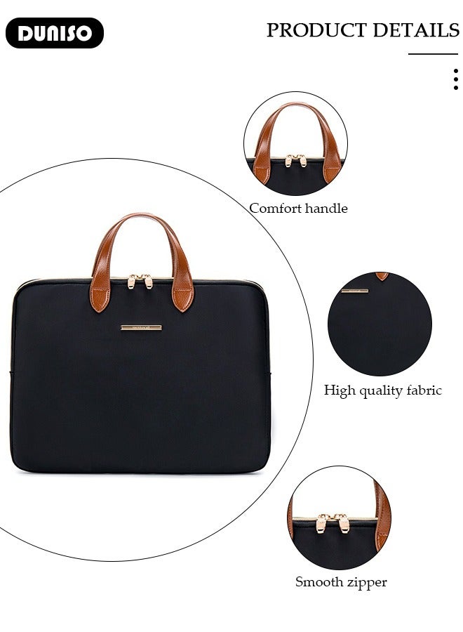 DUNISO Laptop Bag for Men or Women 14 Inch Computer Bag Laptop Tote Bag Briefcase Laptop Case Shoulder Bag with Strap Computer Cases Messenger Bag handbag for Travel/Business  - Image 5
