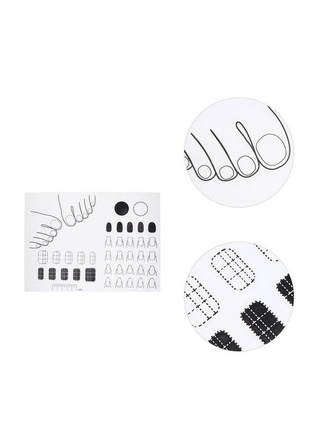 Beaupretty Acrylic Nail Training Mat Nail Art Stamping Mats Silicone Trainer Sheet For Application Practice Roll Up Pad Template Manicure Mat For Acrylic Fingernails  - Image 3