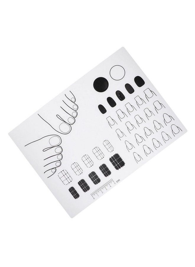Beaupretty Acrylic Nail Training Mat Nail Art Stamping Mats Silicone Trainer Sheet For Application Practice Roll Up Pad Template Manicure Mat For Acrylic Fingernails  - Image 2