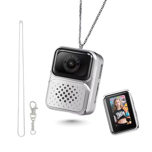 FETACA Tiny Mini Camera with Filter Modes, HD Video, Flashlight & Keychain | Portable Cute Vlogging Camera for Travel, Gifts & Fun (Gray) - Image 1