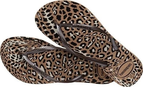 havaianas Slim Animals Leopard Flip Flops