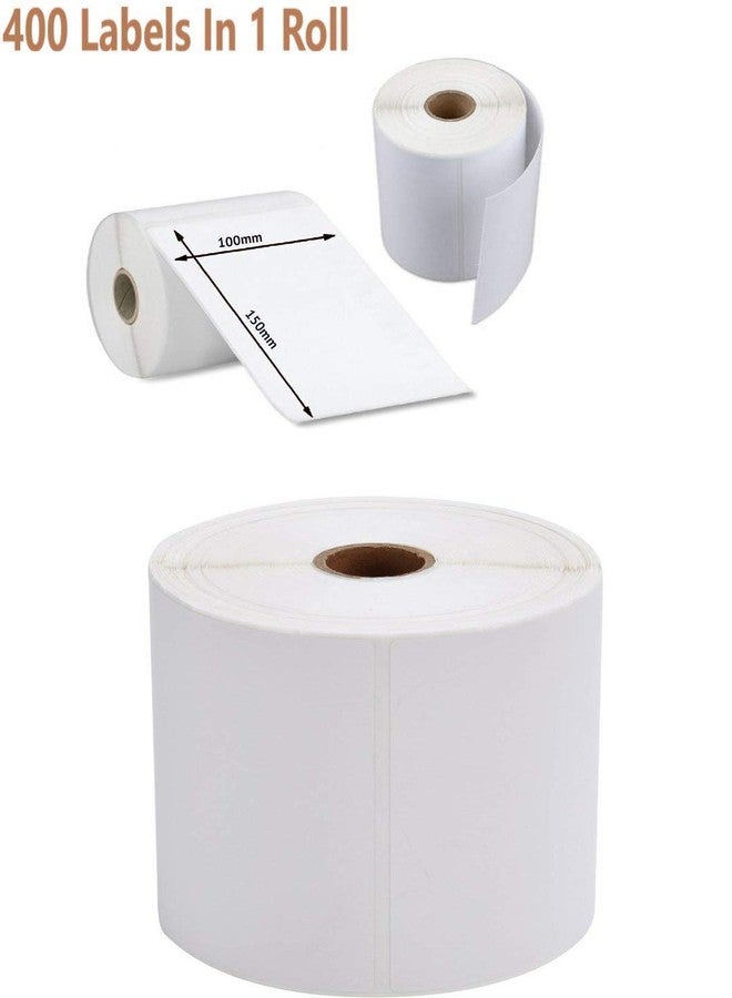 Powerlon Direct Thermal Shipping 400 Labels Printer Sticker Roll (White, 4"x 6") (Pack of 2) - Image 5