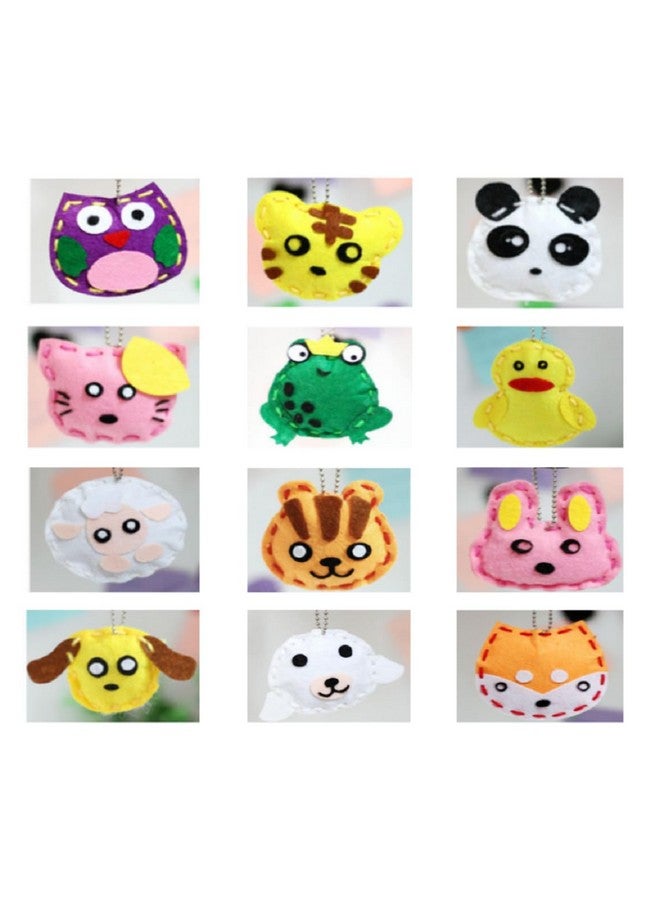 Adam Victor Adam Victor Kids DIY- First Sewing Kit for Kids, Learn to Sew DIY Craft Kits, Lovely Animals Style- Frog, Owl, Fox, Cat, Rabbit, Dog, Duck, Elk, Sheep, Sloth, Panda and Tiger, Ages 12+(12PCS)  - Image 1