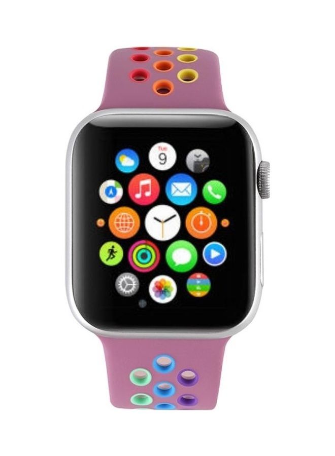 NIBEMINENT Sport Watchband For Apple Watch Series 7 41mm/6 & Se 5 4 40mm/3 2 1 38mm Purple - Image 3