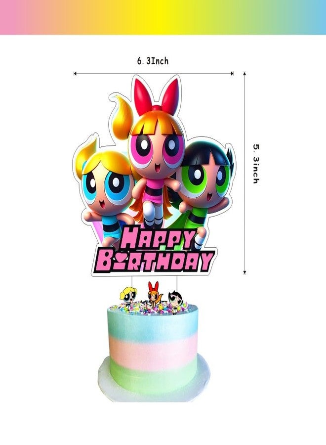 fancigo Power Girls Birthday Decorations Include Happy Birthday Banner, Cake Topper and Cupcake Toppers, Balloons for Girls Party Supplies - Image 5