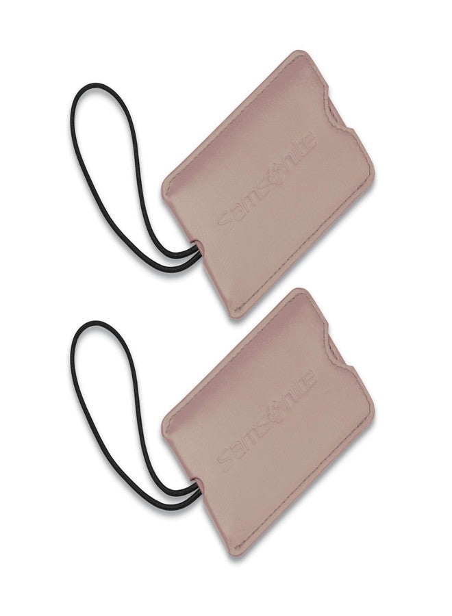 Samsonite 2-Pack Vinyl ID Tags, Dusty Rose - Image 1