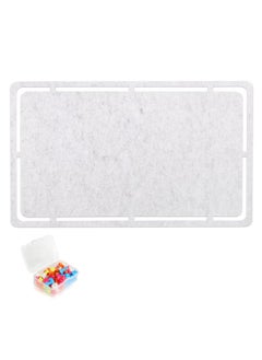 KASTWAVE Large Felt Pin Board Light Grey Wall Bulletin Board Memo Board Notice Board with 35 Push Pins Decorative Adhesive Board for Office Bedrooms  - Image 1