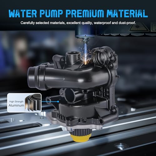 AUTOSTARSHIP Engine Aluminum Water Pump Compatible with 2008-2013 Audi A3 2.0L/ 2011-2016 Audi Q5 L4 2.0L, 2009-2018 Volkswagen Tiguan L4 2.0L 06H121026CQ 06H121026AB - Image 2