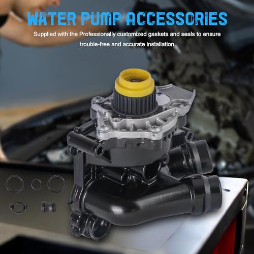 AUTOSTARSHIP Engine Aluminum Water Pump Compatible with 2008-2013 Audi A3 2.0L/ 2011-2016 Audi Q5 L4 2.0L, 2009-2018 Volkswagen Tiguan L4 2.0L 06H121026CQ 06H121026AB - Image 3