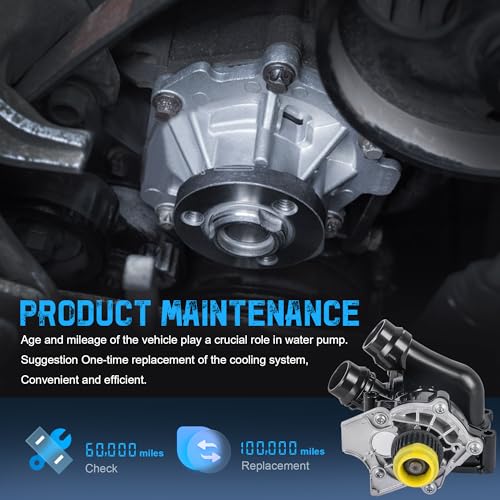 AUTOSTARSHIP Engine Aluminum Water Pump Compatible with 2008-2013 Audi A3 2.0L/ 2011-2016 Audi Q5 L4 2.0L, 2009-2018 Volkswagen Tiguan L4 2.0L 06H121026CQ 06H121026AB - Image 5