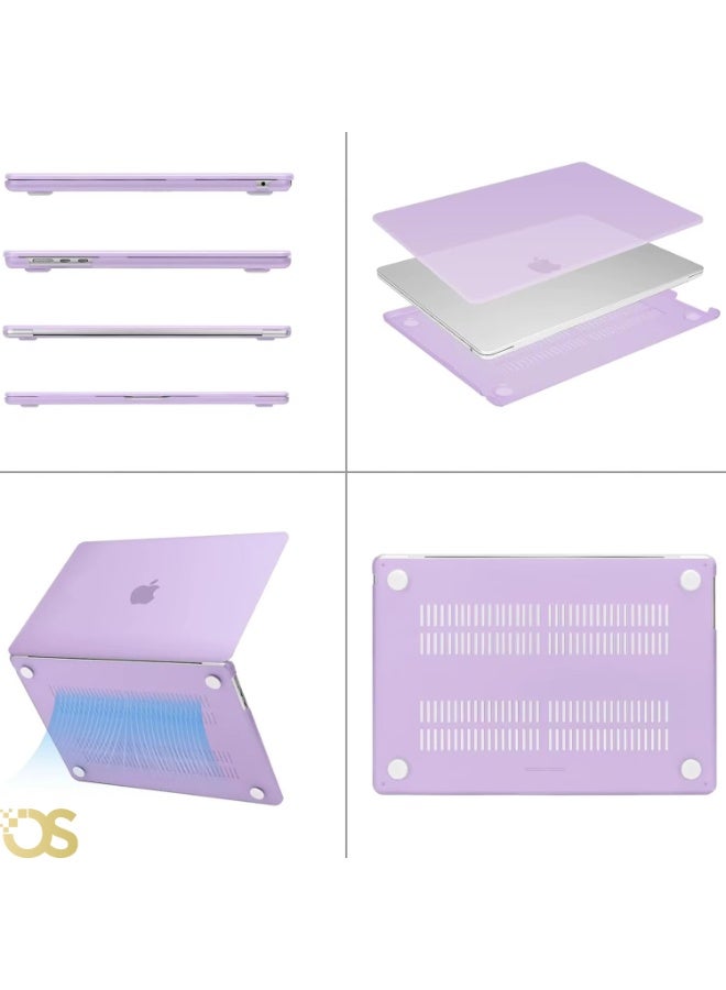 OS Hard Shell Protective Case for MacBook Air 13.6-inch — Purple — Compatible with A2681, A3113 & A3240 Models - Image 4