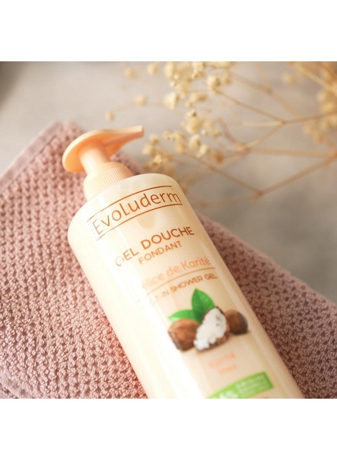 Evoluderm Melt-In Shea Butter Shower Gel - 500 ml | Nourishes & Restores Dry Skin | Paraben Free & Vegan - Image 3