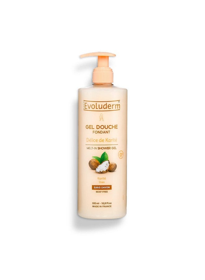 Evoluderm Melt-In Shea Butter Shower Gel - 500 ml | Nourishes & Restores Dry Skin | Paraben Free & Vegan - Image 1