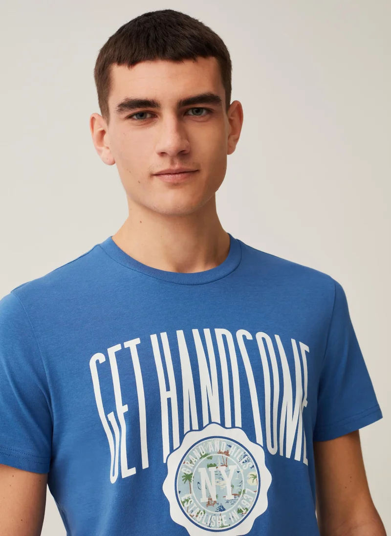 Ovs Ovs Cotton T-Shirt With Grand&Hills Print