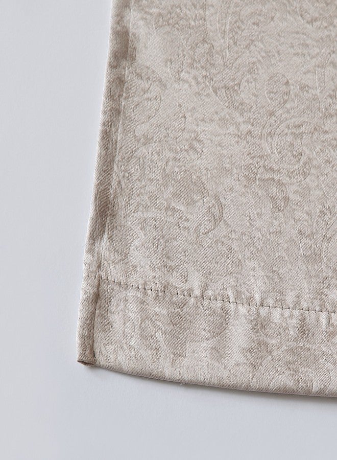 لينين زون زوج من ستائر غرفة النوم من لينين زون، لون بيج عاجي. هذه الستائر العصرية المعتمة خيار رائع لغرفة النوم أو غرفة الأطفال. (إيفلين 54 × 84، لون عاجي) - Image 3