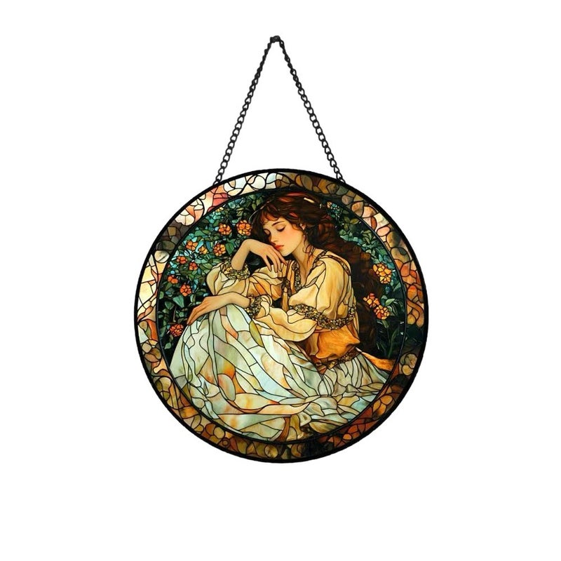 WU Cross-Border Fairy Glass Window Hanging Ornament - Artistic Light-Catching Decor for Festive Atmosphere - Image 2