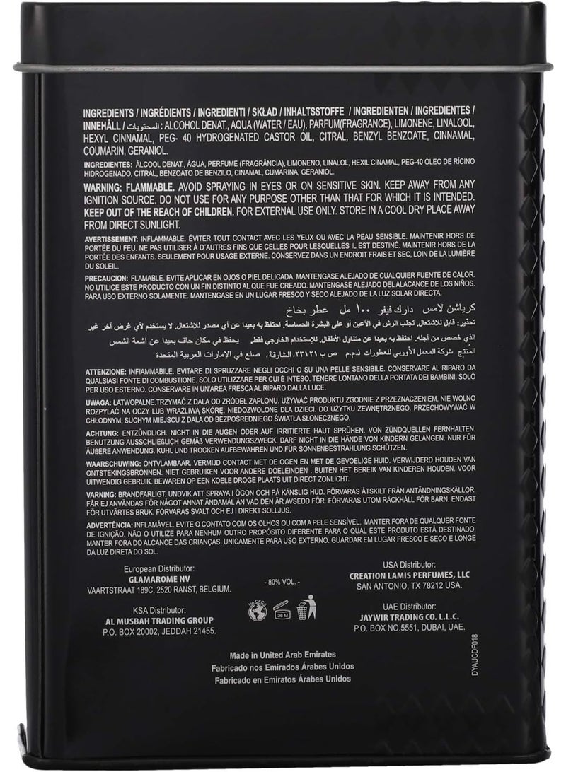 كرياشن لاميس عطر دارك فيفر للرجال - أو دو تواليت، 100 مل - Image 3