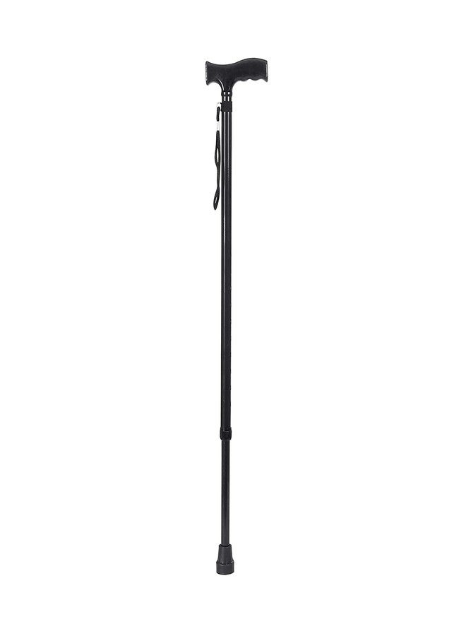 SMIC Adult Walking Stick Cane for Men/Women/Old Age People, Alluminum, Height Adjustable Walking Stick (Black) - Image 1