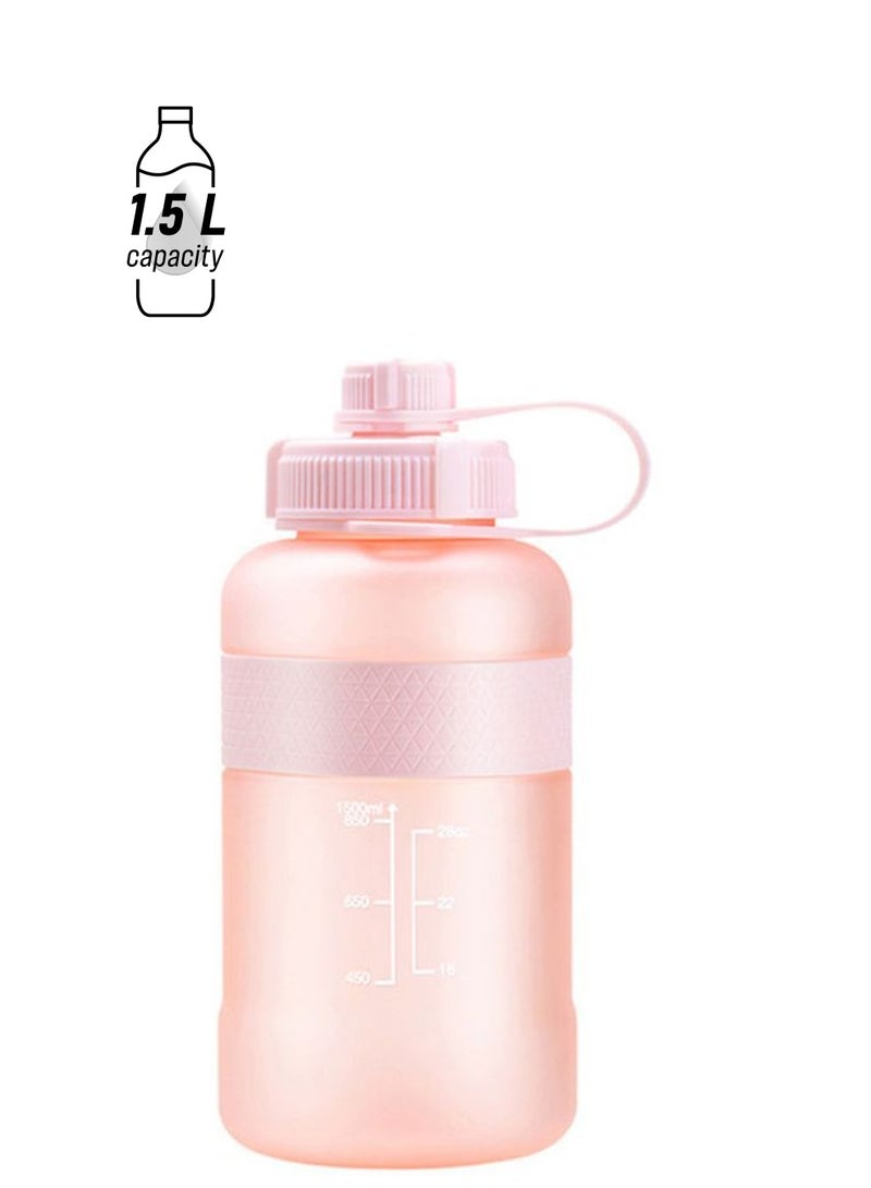 Y&D Plastic Water Bottle Pink/White 23.9cm - Image 1