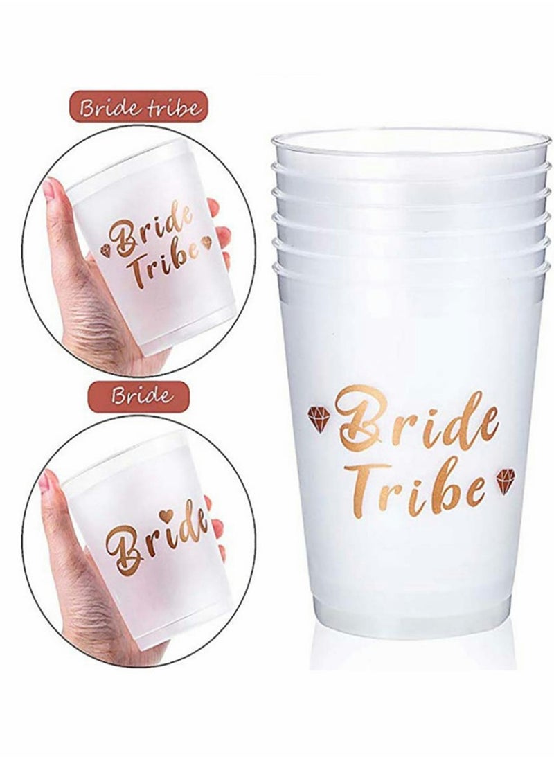 KASTWAVE - Fetti Bachelorette Party Decorations Bride Tribe Cups Bride Cup 11 Bridesmaid Cups Bachelorette Party Favors, Bridal Shower Gift Bridal Shower Decorations Party Supplies - Image 1