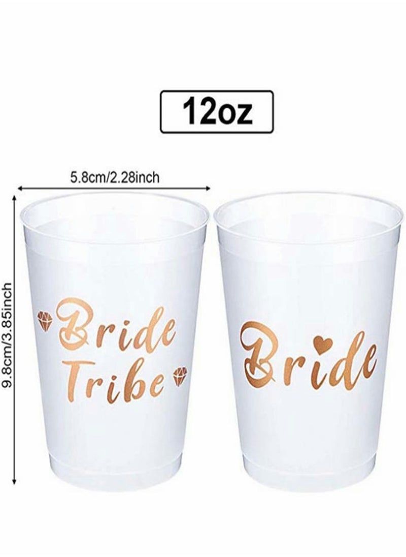 KASTWAVE - Fetti Bachelorette Party Decorations Bride Tribe Cups Bride Cup 11 Bridesmaid Cups Bachelorette Party Favors, Bridal Shower Gift Bridal Shower Decorations Party Supplies - Image 1