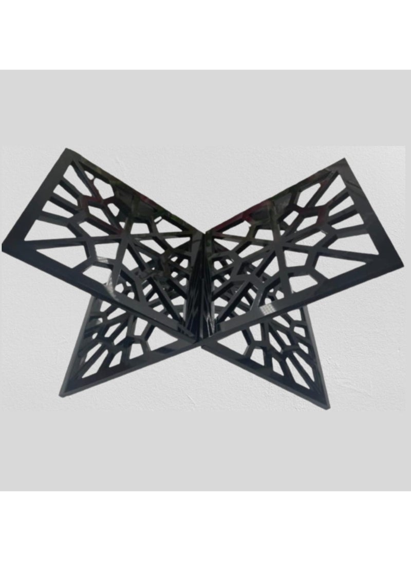 BUYCO Acrylic book Stand Holder for Reading X- shaped Clear Book Stand for Open and Closed Books - Image 1