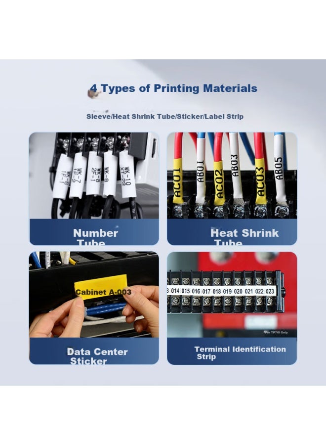 Shuofang Tp60i Wire Marking Machine Number Tube Printer Coding Machine Label Printer Coding Machine Set Heat Shrink Tube Printer Lettering Machine Typewriter - Image 1