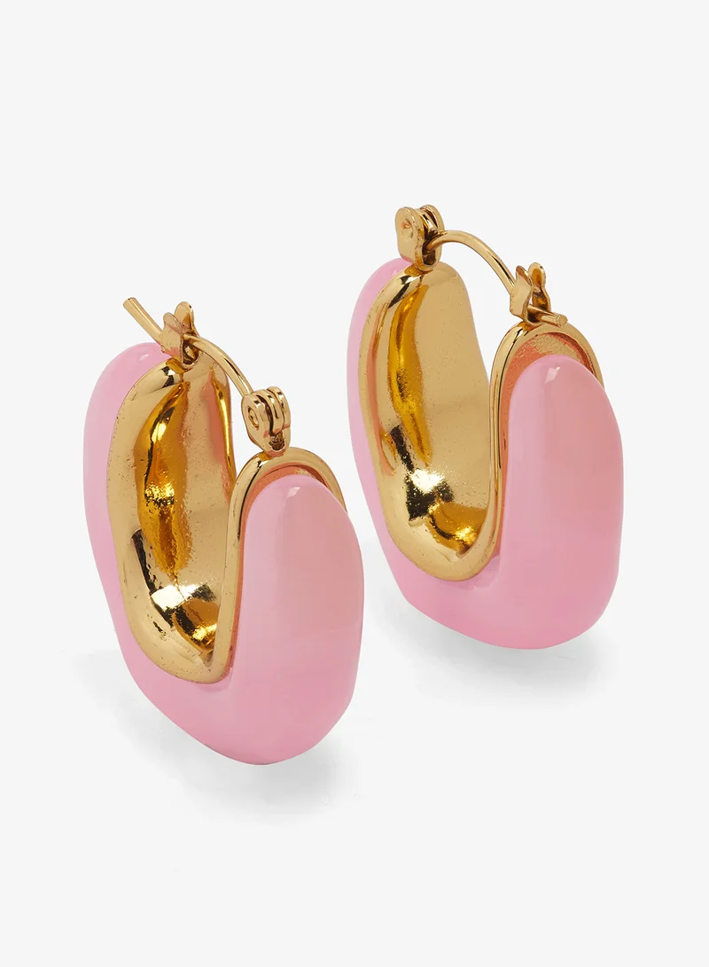 Ginger Resin Detail Earrings