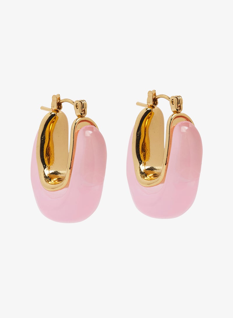 Ginger Resin Detail Earrings - Image 1