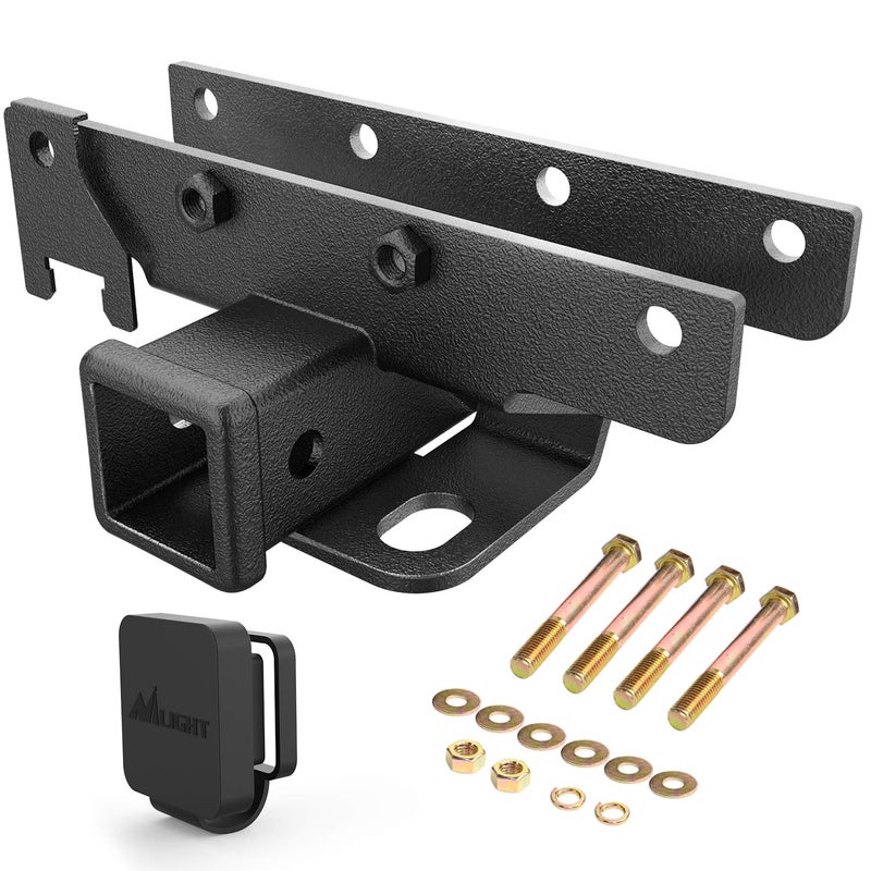 Nilight Nilight 2 Inch Rear Bumper Tow Trailer Hitch Receiver Kit Compatible For 2018 2019 2020 2021 2022 Jeep Wrangler Jl Jlu 4 Door And 2 Door Unlimited - Image 1
