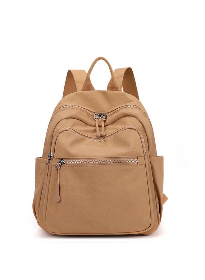 Tanweibago Mini Nylon Women Backpacks,11L Small Ladies backpacks Casual Lightweight Women Shopping Travel Daypack, Y2-camel, One Size, Backpack - Image 1