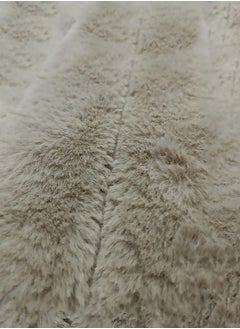 PACHA HOME 130x170 Double Layer Faux Fur Shawl, Perfect Match for Cold Days on the Sofa -- Color:Cafe.  - Image 2