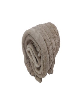 PACHA HOME 130x170 Double Layer Faux Fur Shawl, Perfect Match for Cold Days on the Sofa -- Color:Cafe.  - Image 5
