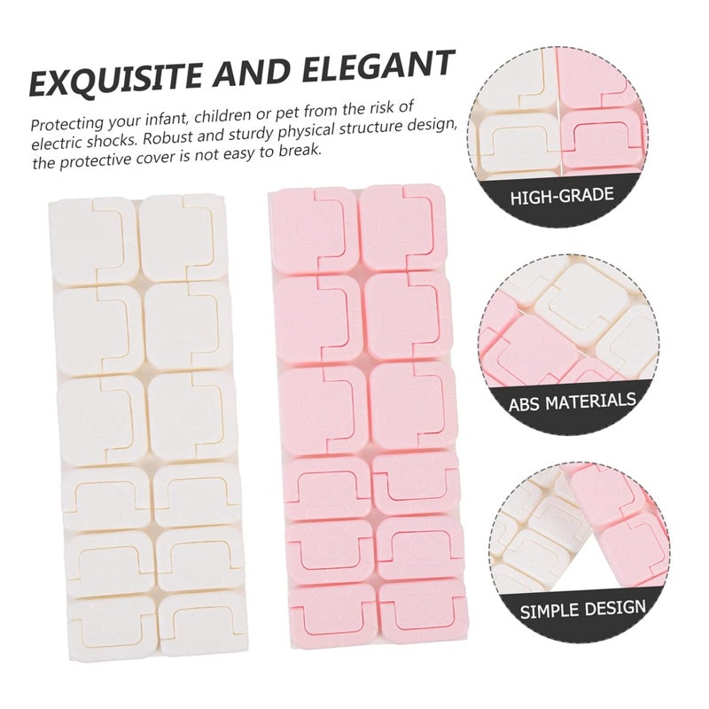 24pcs Safety Electric Socket Covers Plug Protectors for Boys and Girls Durable Material Easy to Install Prevents Electric Shock - Image 2