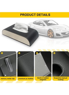 Generic Senior PU Leather Car Visor Tissue Holder  - Image 5