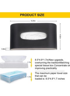 Generic Senior PU Leather Car Visor Tissue Holder  - Image 3
