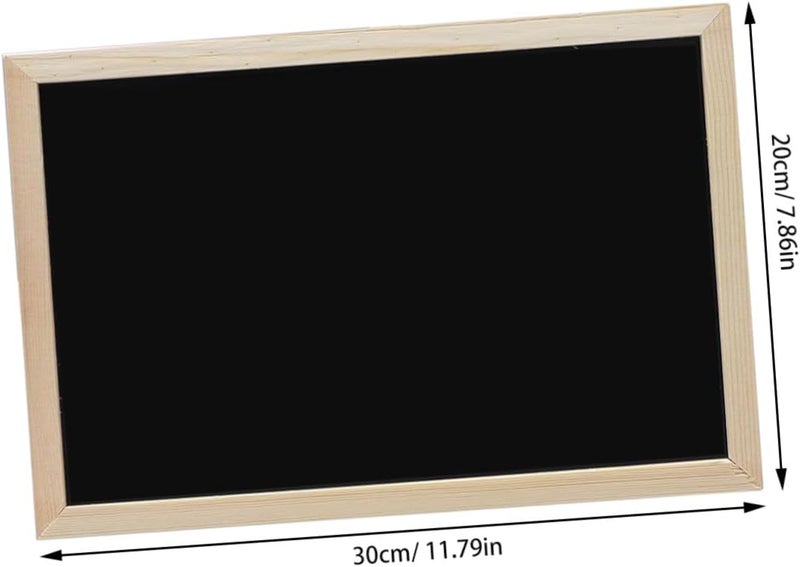 ABOOFAN Wooden Blackboard with Frame for Wall or Desktop Use, Reusable Multipurpose Chalkboard with Marker and Cleaning Cloth, for Home, Kitchen, Classroom, or Office Message Random Color - Image 2