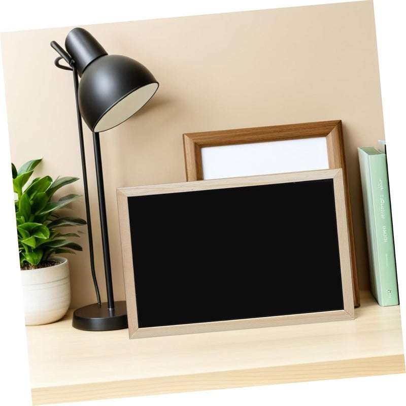 ABOOFAN Wooden Blackboard with Frame for Wall or Desktop Use, Reusable Multipurpose Chalkboard with Marker and Cleaning Cloth, for Home, Kitchen, Classroom, or Office Message Random Color - Image 5