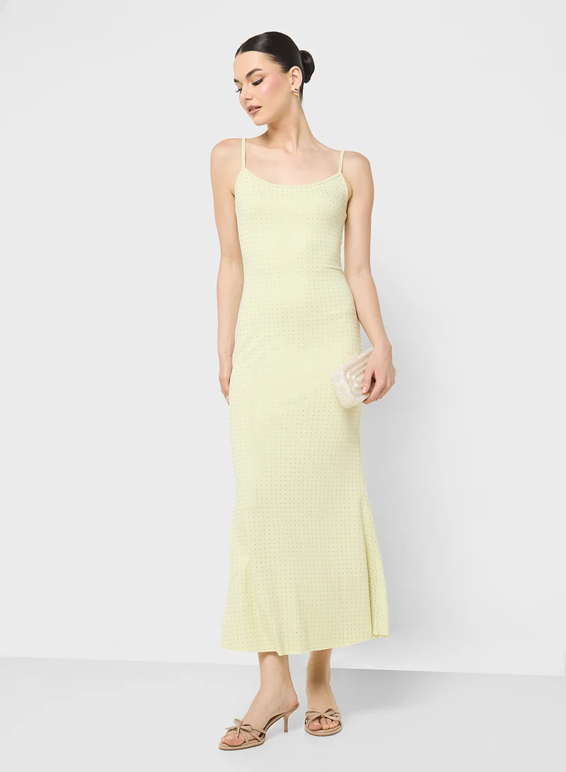 جينجر Bead Embellished Slip Dress