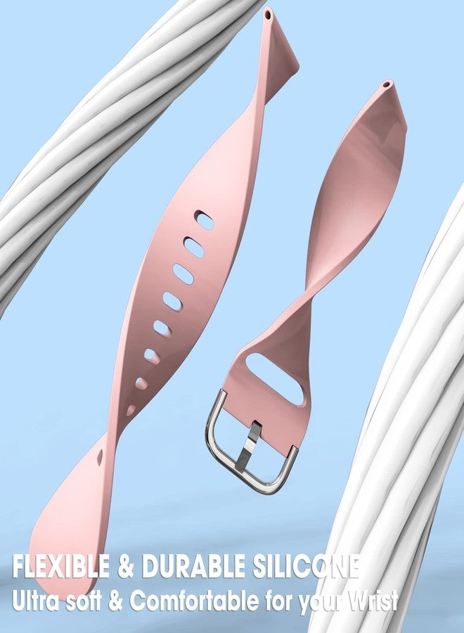 Sounce Silicone 22mm Replacement Watch Strap with Metal Buckle Compatible with Boat Xtend, Boat Xtend Pro, Noise Colorfit Pulse 2 Max, Noise Pulse Go Buzz, Fireboltt Phoenix, Fireboltt Rage, Boat Flash, Noise Colorfit Pulse Grand, Noise Colorfit Ultra Smart Watch & All Watches (Pink) - Image 5