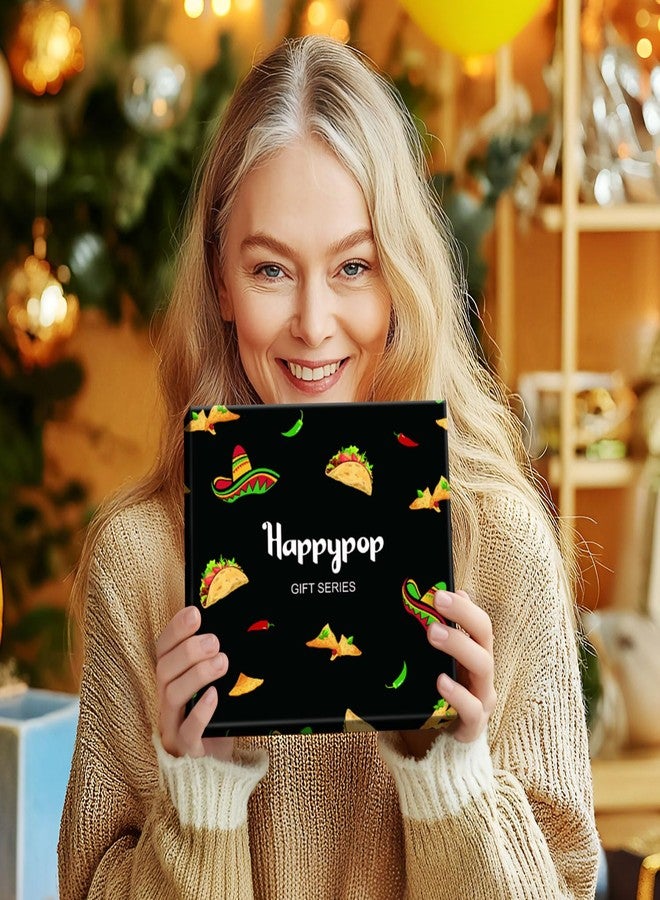 Happy Pop جوارب تاكو من هابي بوب للرجال والنساء - هدايا تاكو مرحة، جوارب طعام مكسيكي، هدايا مثالية لعيد الميلاد - Image 3