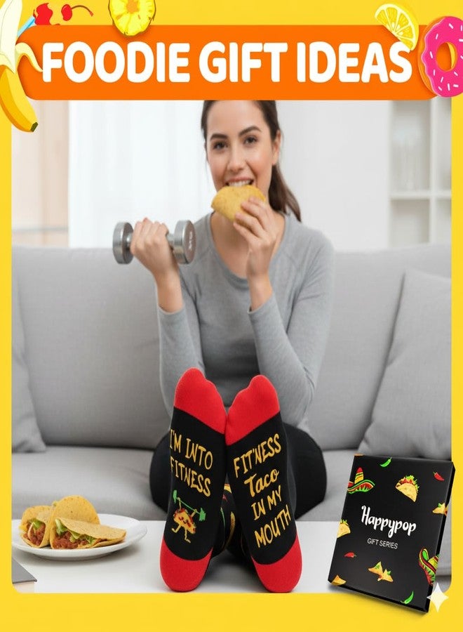 Happy Pop جوارب تاكو من هابي بوب للرجال والنساء - هدايا تاكو مرحة، جوارب طعام مكسيكي، هدايا مثالية لعيد الميلاد - Image 4