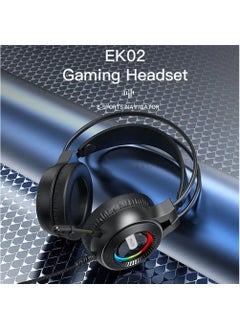 Yesido Yesido EK02 Gaming Headset Headphone Over-ear Earphone with Microphone Best for Online Gamers with RGB Lights - Black  - Image 2
