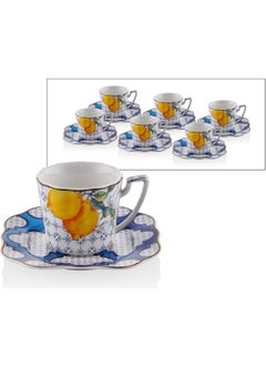 Lamedore Lemons Series 6-Piece Coffee Cup Set 125 cc 1JYC-306 