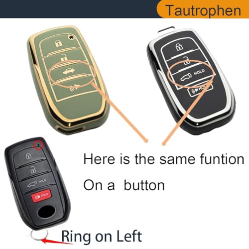 Tautrophen Key Fob Cover Fit for Toyota Camry Mirai 2025 Crown Corolla Grand Highlander Tundra Venza Sequoia - Image 4