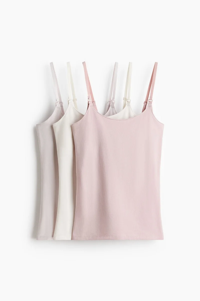 H&M  MAMA 3-pack nursing vest tops for Women | Best Price UAE