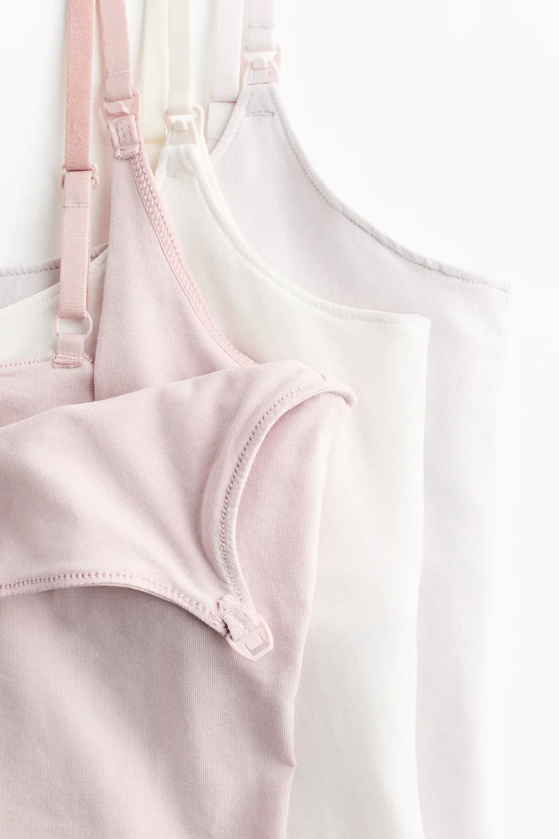 H&M  MAMA 3-pack nursing vest tops for Women | Best Price UAE