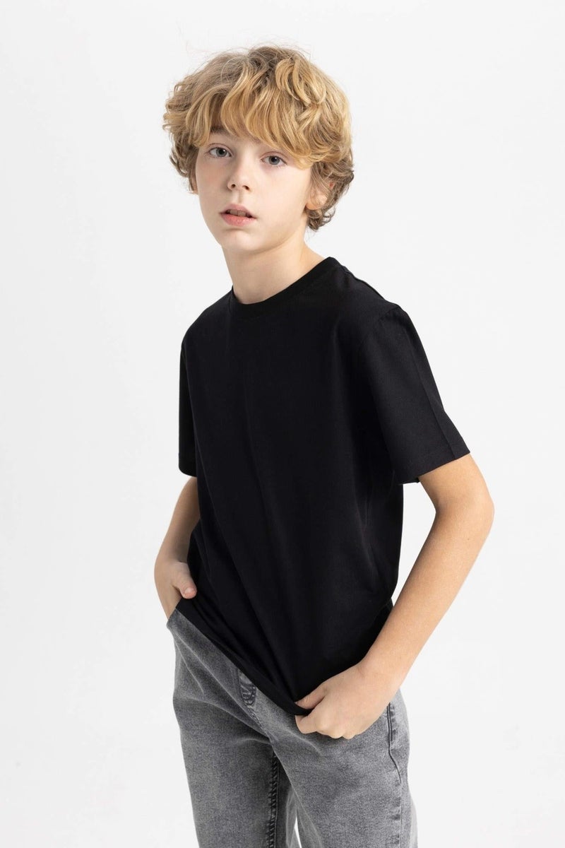 Arma Yıldız Boy Black T-Shirt Crew Neck Short Sleeve Undershirt 100% Cotton  - Image 2
