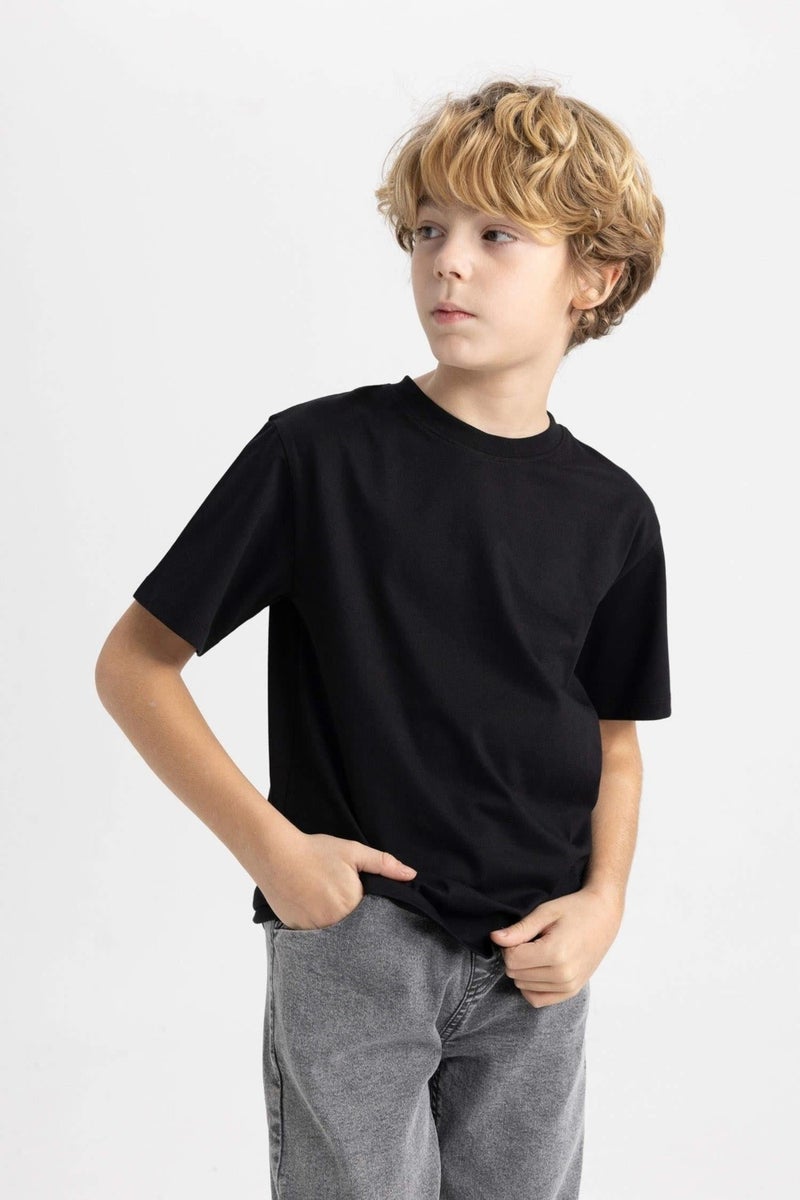 Arma Yıldız Boy Black T-Shirt Crew Neck Short Sleeve Undershirt 100% Cotton  - Image 1