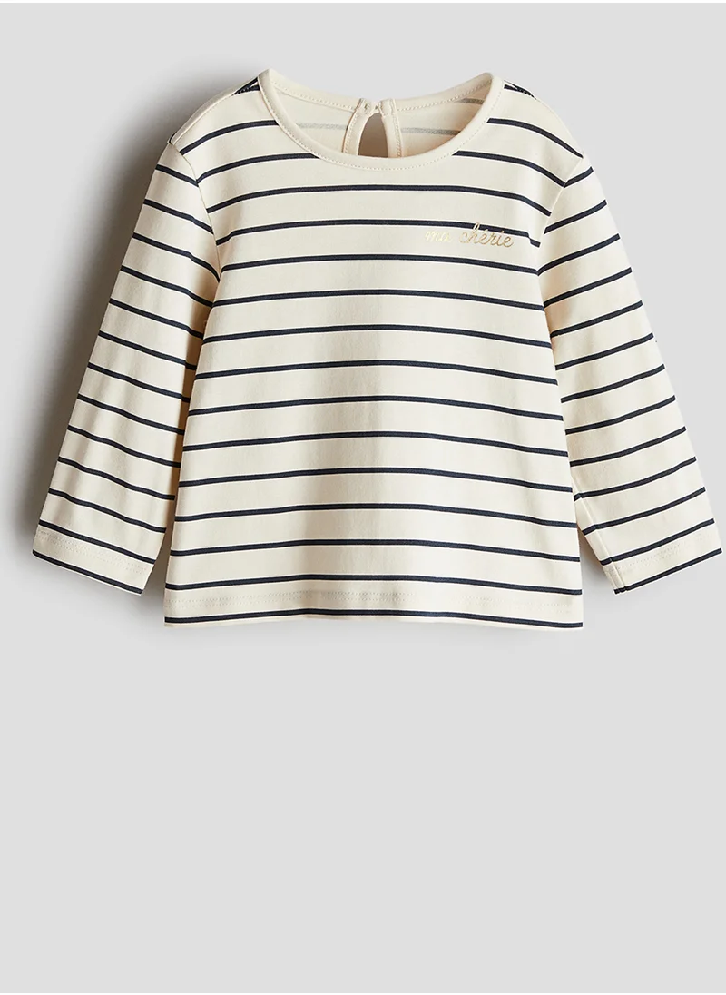 H&M Printed Cotton Jersey Top